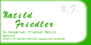 matild friedler business card